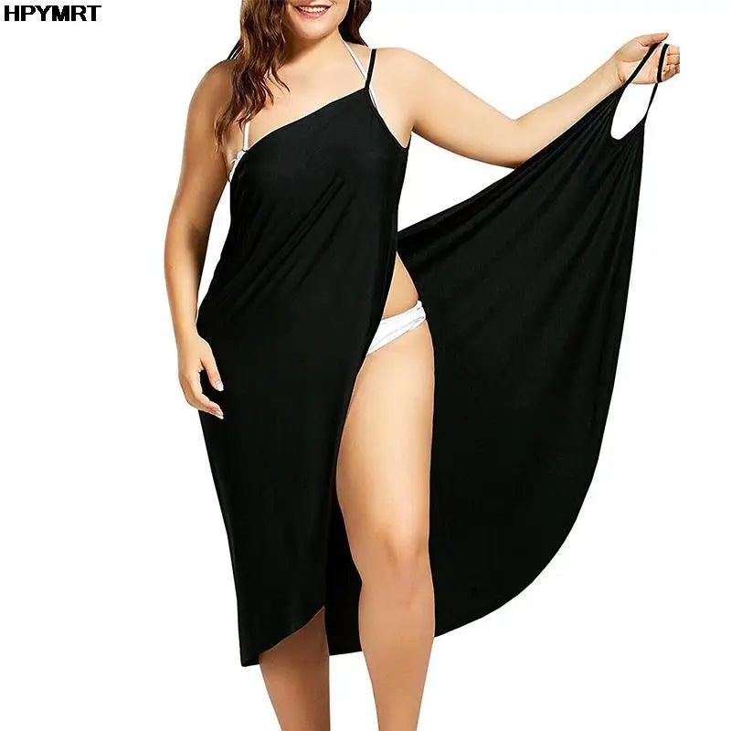 Women's Halter Summer Dress - Sleeveless Cross Back Beach Dress Solid Color Plus Size up to 5XL