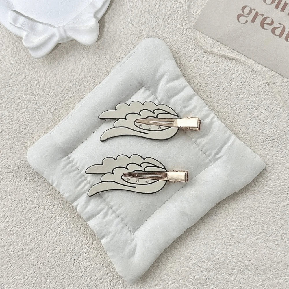 Crystal Rhinestone Hair Clips - Acetate Wing Hairpins for Women Girls Cosplay and Fashion Accessories