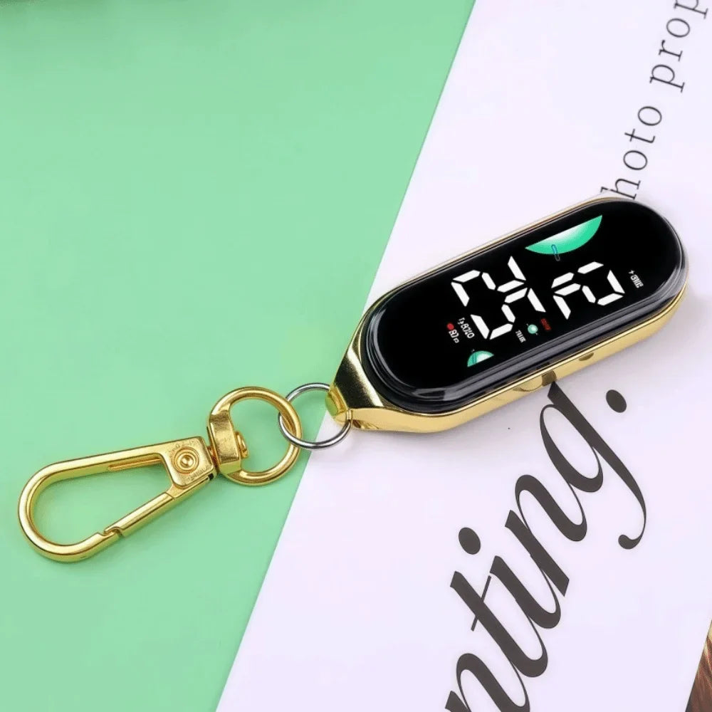 LED Digital Pocket Watch - Waterproof Hanging Carabiner Watch with Luminous Display for Kids & Adults