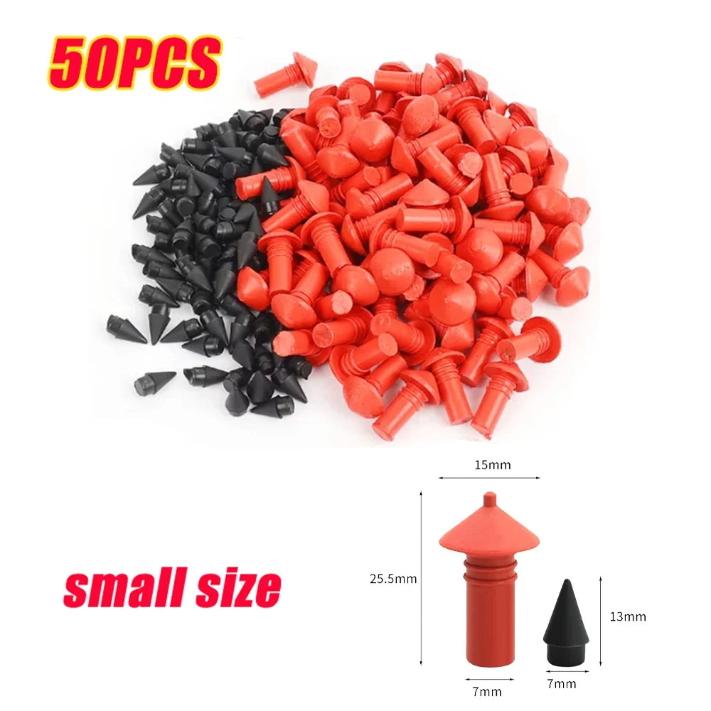 Professional Tubeless Tire Repair Kit - Heavy Duty Puncture Plug Gun with Mushroom Plugs for Car & Motorcycle