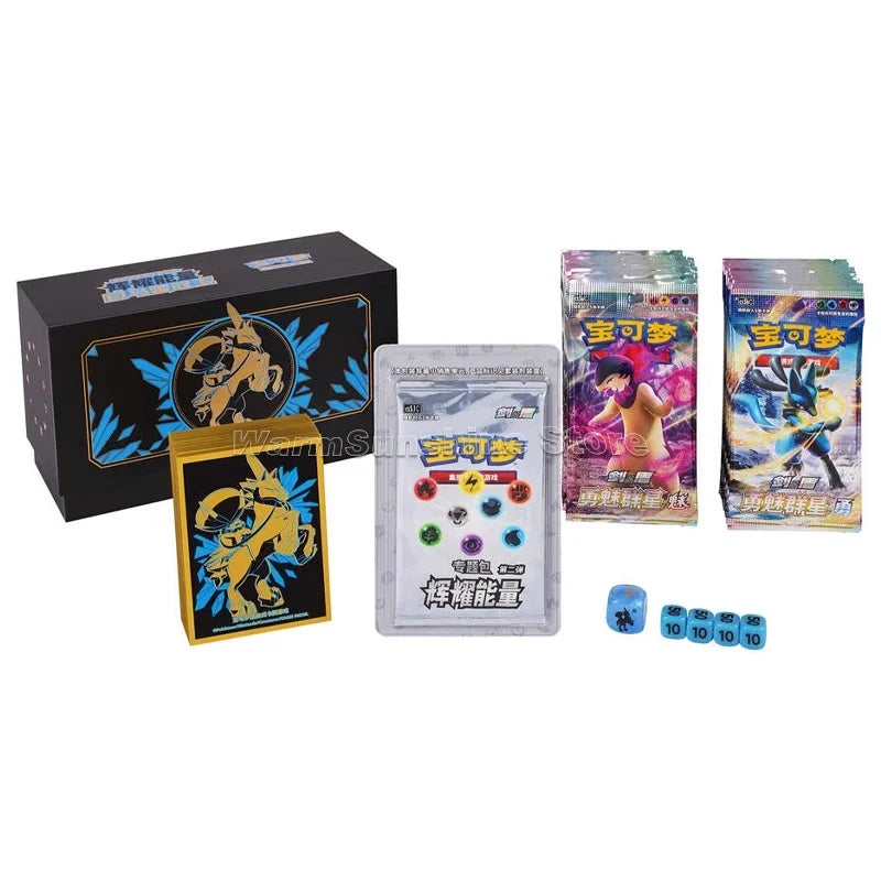 Original Pokemon TCG Gift Box - Simplified Chinese Sword & Shield Trading Card Game Set for Kids Birthday Gifts