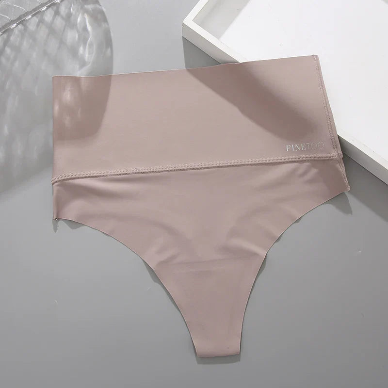 4PCS Seamless Ice Silk Panties Set for Women – Low Waist G-String, Soft Ultra-Thin Sexy Underwear Briefs
