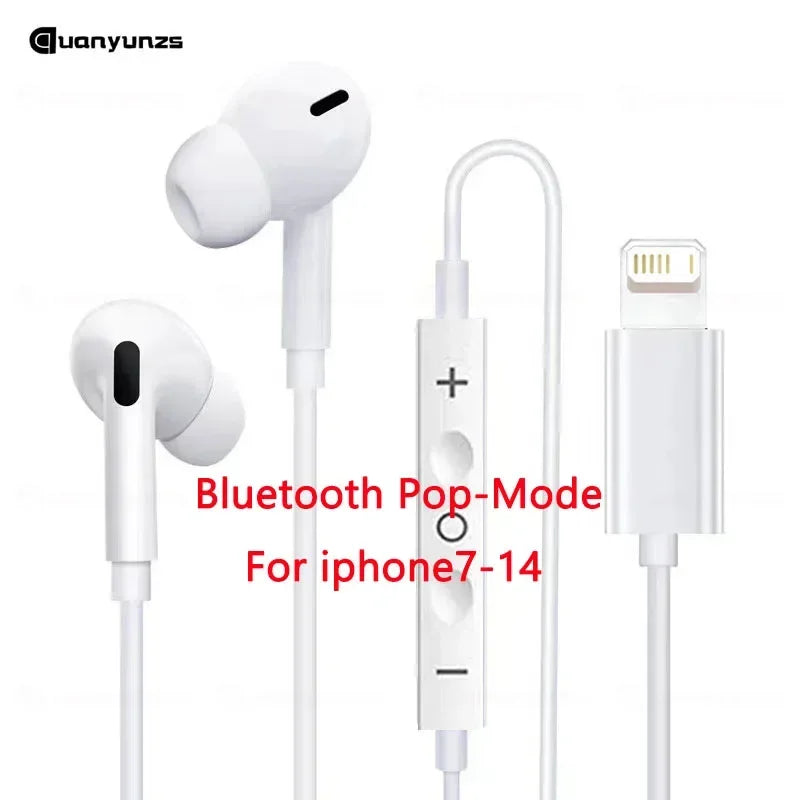 Apple iPhone Earphones — Original Wired Headphones for iPhone 7–16 Pro Max with USB-C, Lightning, 3.5mm