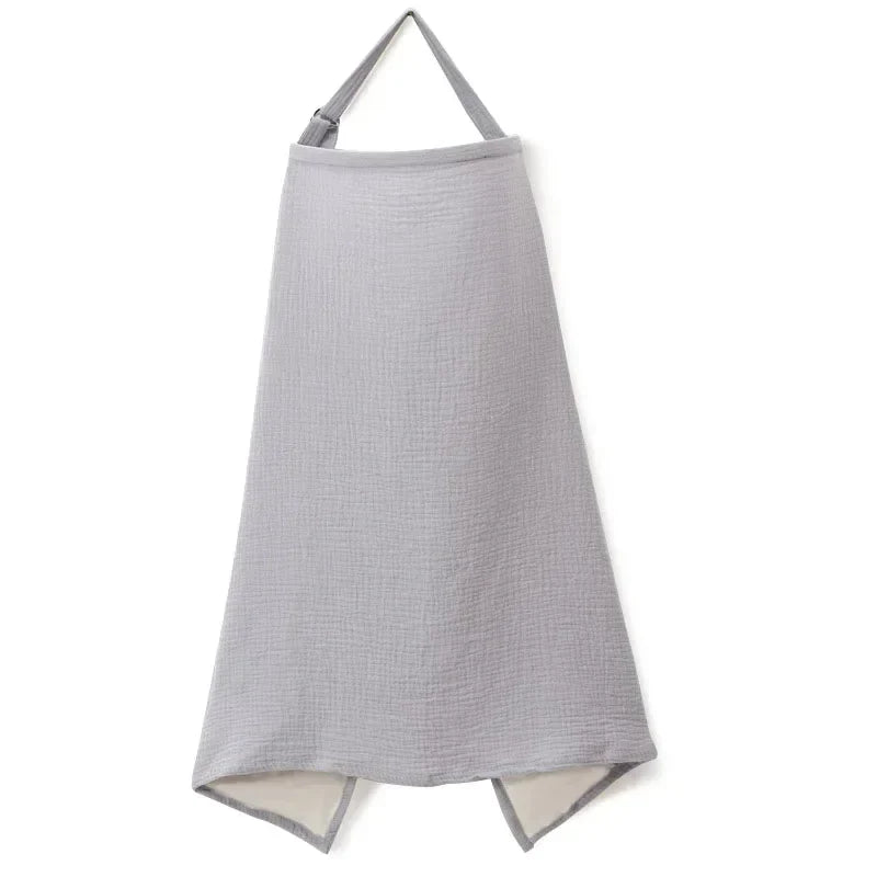 Cotton Breastfeeding Cover - Adjustable Nursing Apron Baby Feeding Privacy Blanket for Mothers and Strollers