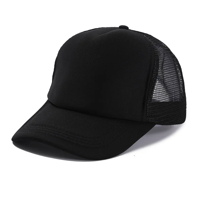 Custom Logo Mesh Trucker Cap - 5 Panel Snapback Baseball Hat for Men & Women Summer Sports Sun Hat