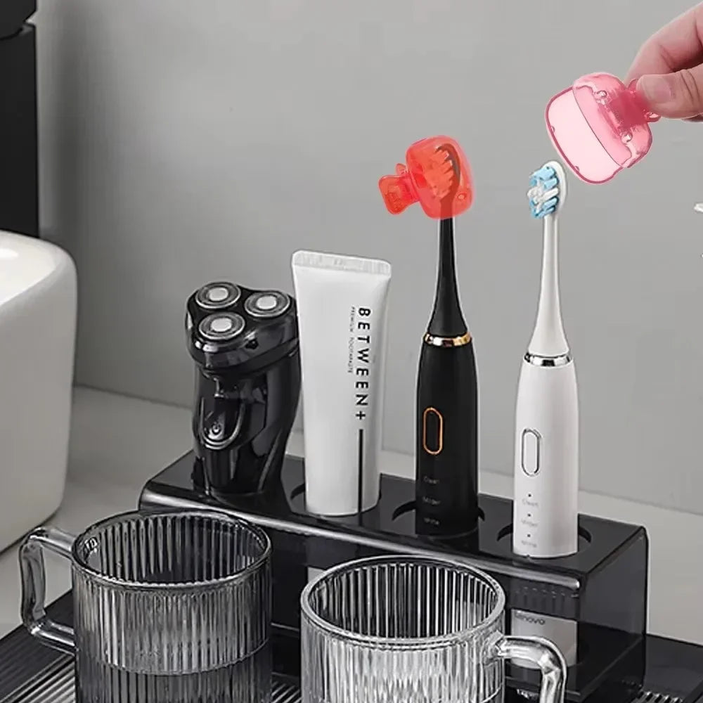 20PCS Toothbrush Head Cover Clips - Portable Dustproof Toothbrush Protectors for Travel, Camping & Bathroom Storage