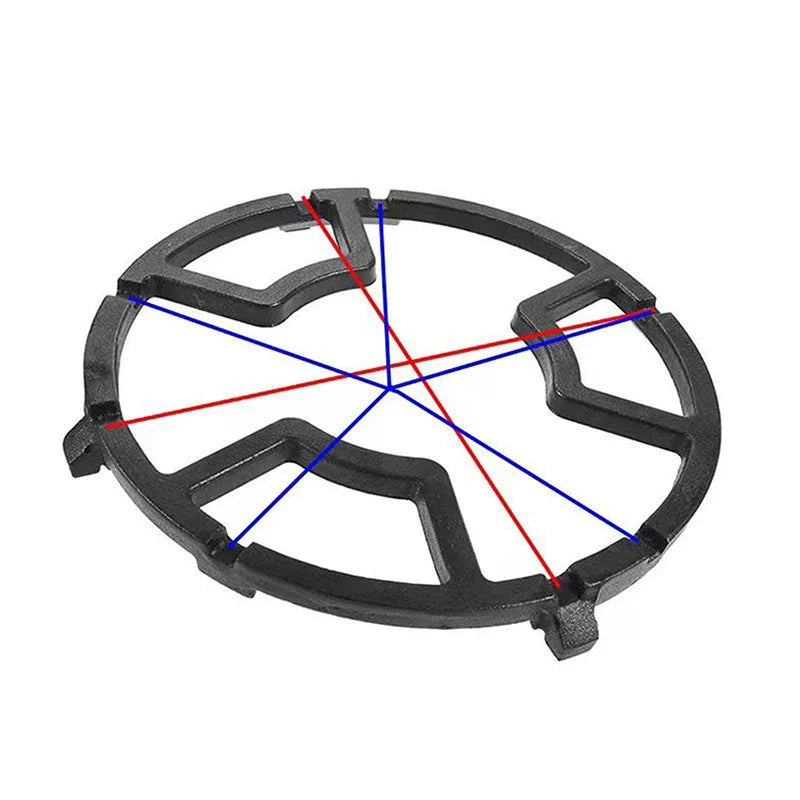 Non-Slip Gas Stove Burner Ring Reducer - Iron Wok Support for Most Cooktops