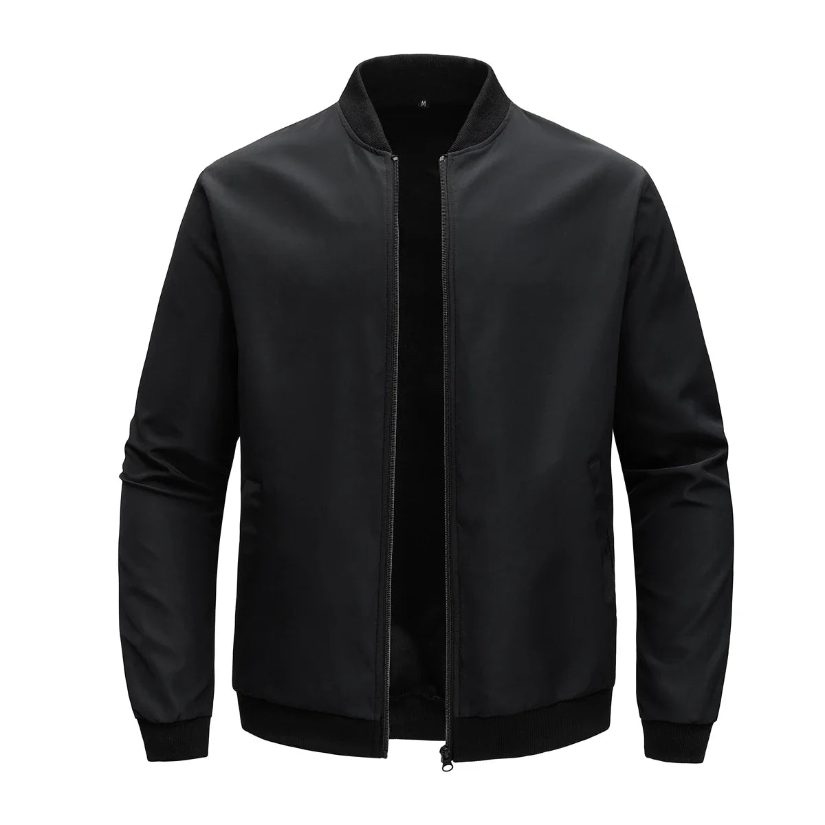 2024 Men's Spring Autumn Jacket – Short Loose Baseball Collar, Solid Color, Business Casual Thin Coat