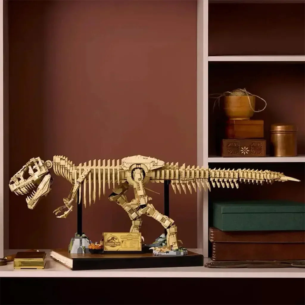 T-Rex Fossil Building Blocks Set – Tyrannosaurus Rex Dinosaur Model, Lego-Compatible Christmas Gift