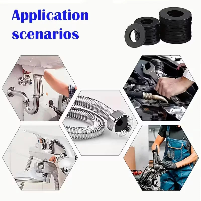 30-Piece Rubber O-Ring Set - Replacement Seals for Shower Hoses, Faucets, Water Heaters & Valves