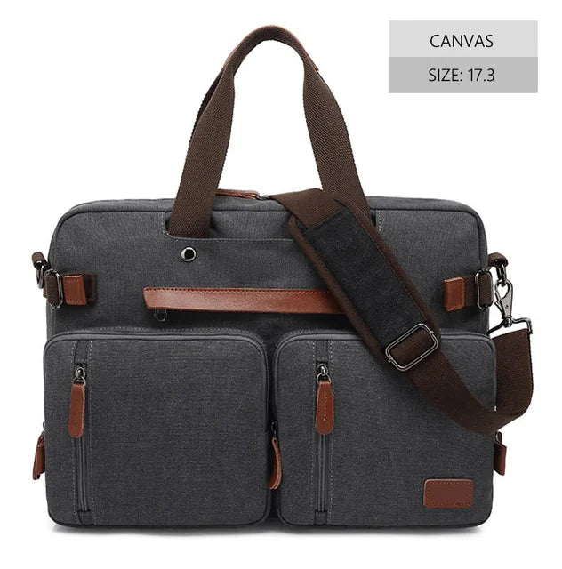 Convertible Laptop Backpack - 15.6/17.3 Inch Waterproof Nylon Travel & Business School Bag