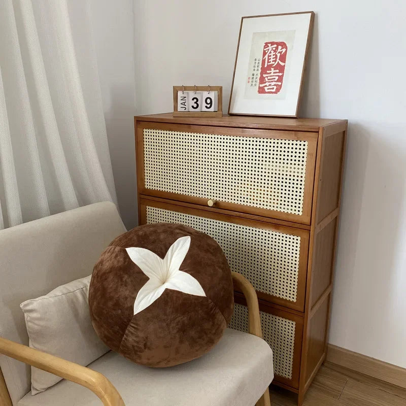 Tomato, Vegetable & Mushroom-Shaped Round Cushion – Thickened Cute Window Seat Pillow for Bedroom