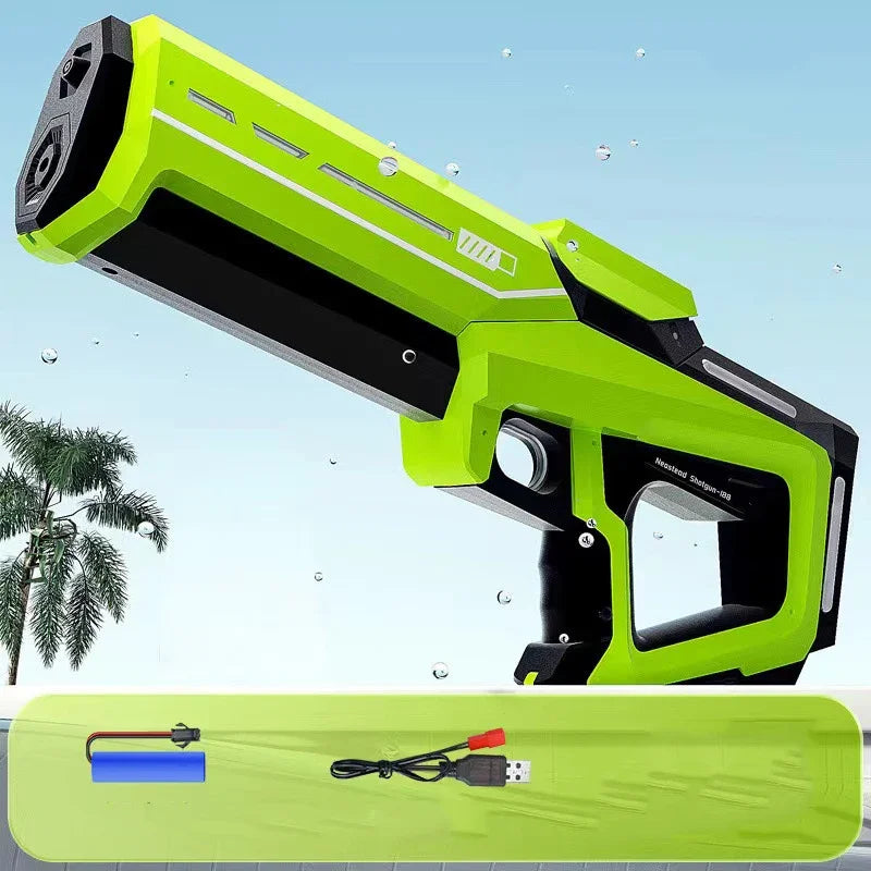 Electric Water Gun for Adults & Kids β Powerful Squirt Blaster with Automatic Water Suction, Summer Beach Toy