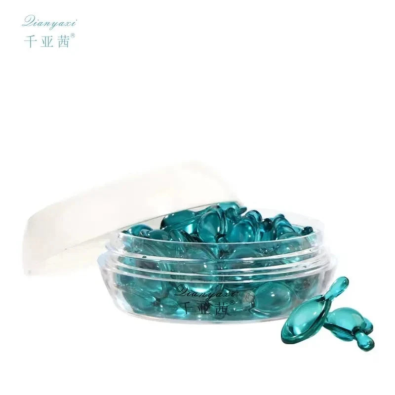 50Pcs Blue Copper Peptide Face Serum Capsules - Night Moisturizing Firming & Skin Rejuvenation Care