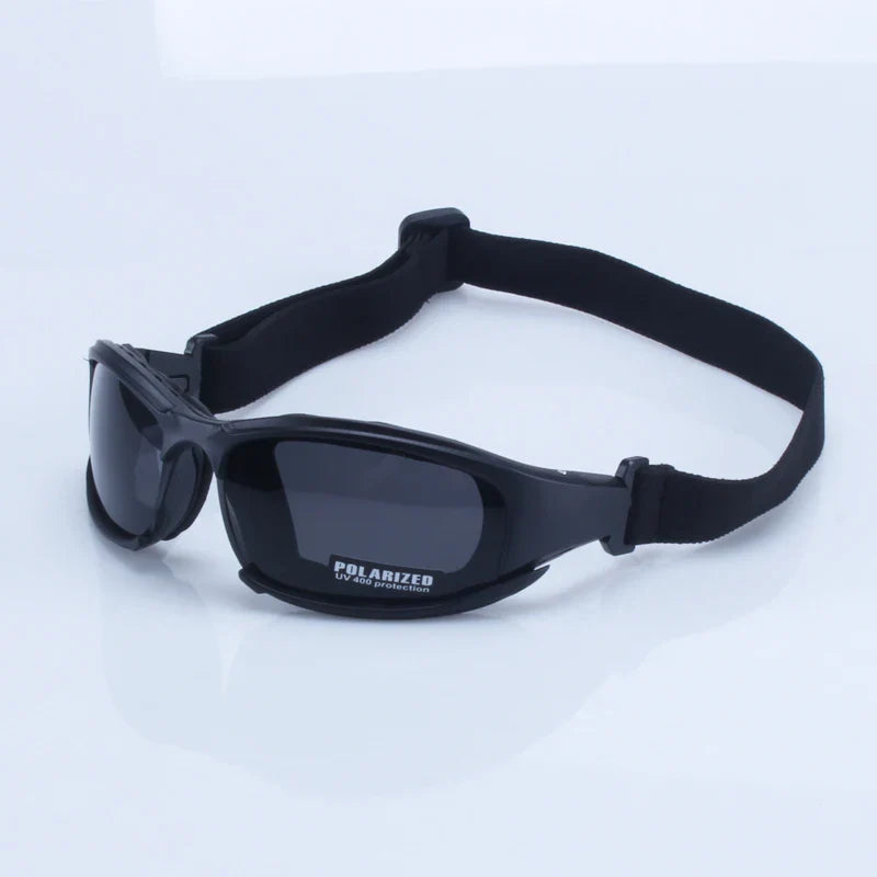 X7 Military Polarized Sunglasses for Men: Bullet-Proof, Smoke Lens Goggles for Motorcycle Cycling and Airsoft Shooting