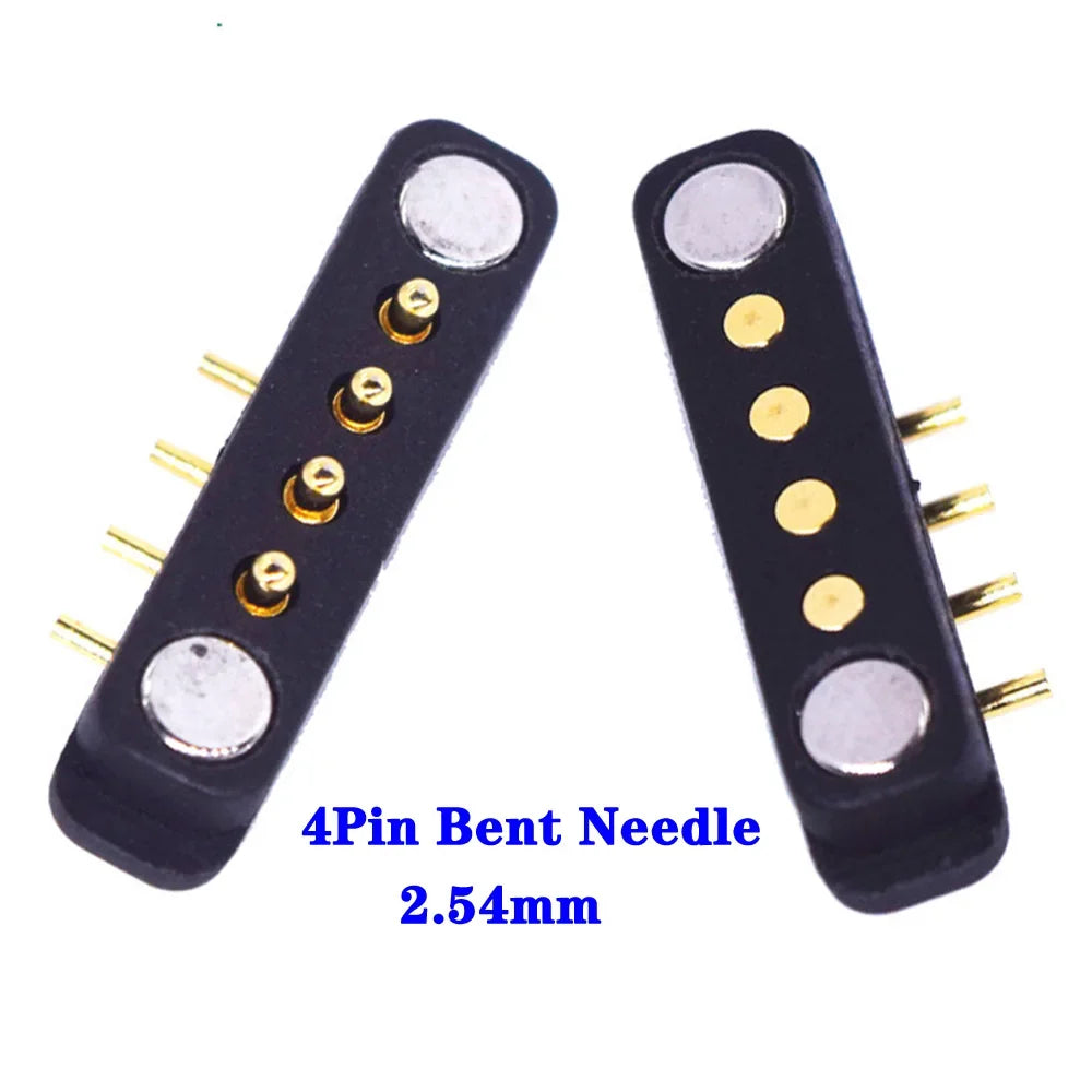 Magnetic Pogo Pin Connector - 2-10 Pin Spring Loaded Male Female DC Power Socket with 2.54/4.0/2.8mm Pitch