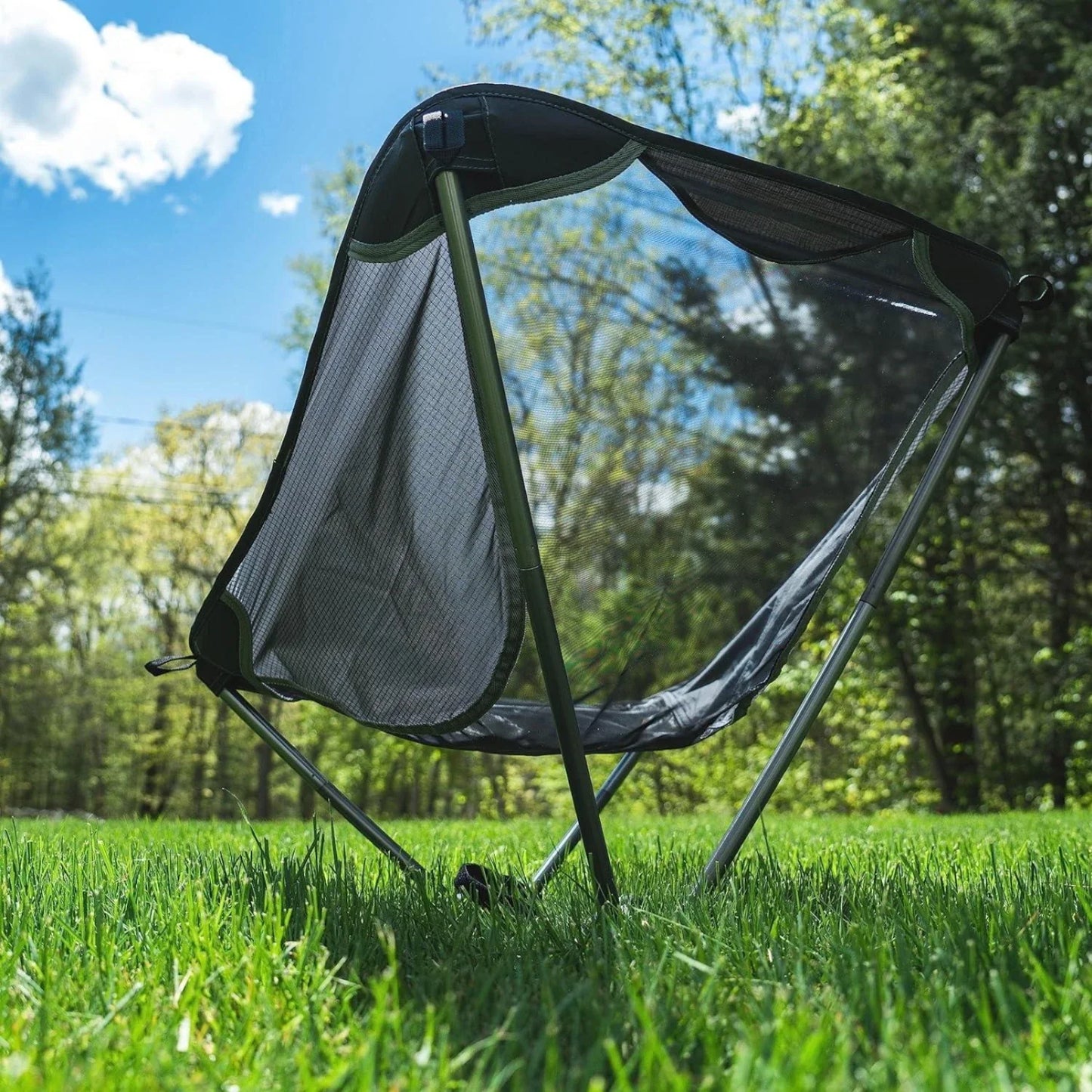 WESTTUNE Ultralight Camping Chair - 780g Lightweight Aluminum Mesh Chair for Backpacking, Hiking & Travel