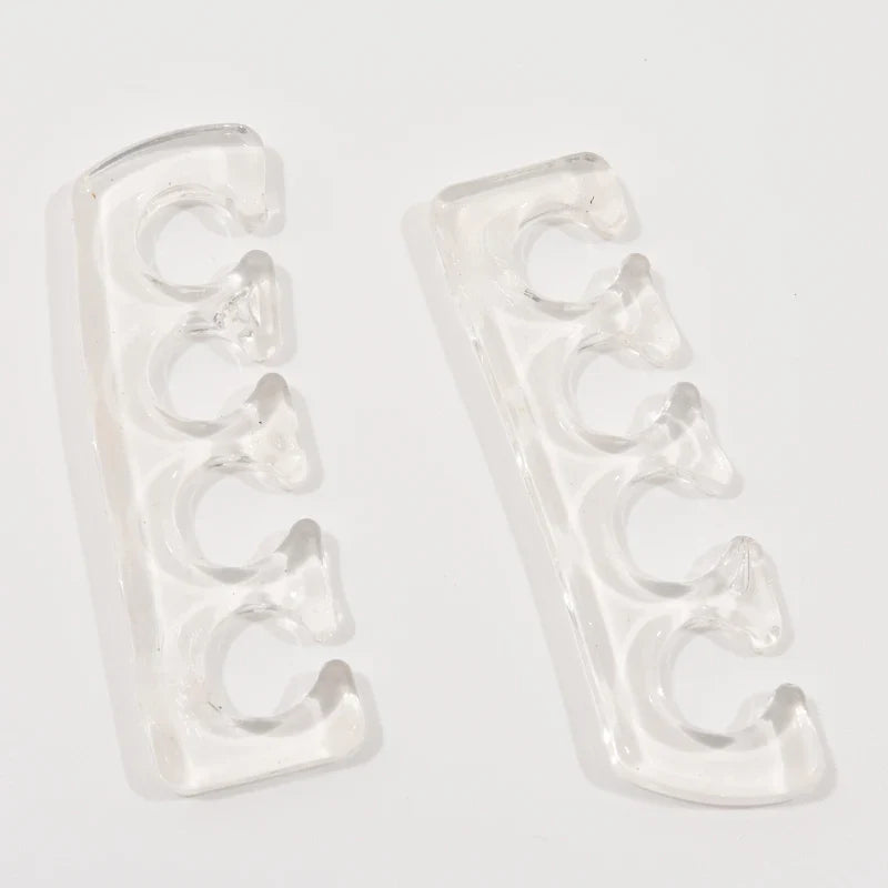 Soft Silicone Toe Separators - Flexible Finger Spacers for Pedicure, Nail Polish, Foot Care & Toe Alignment