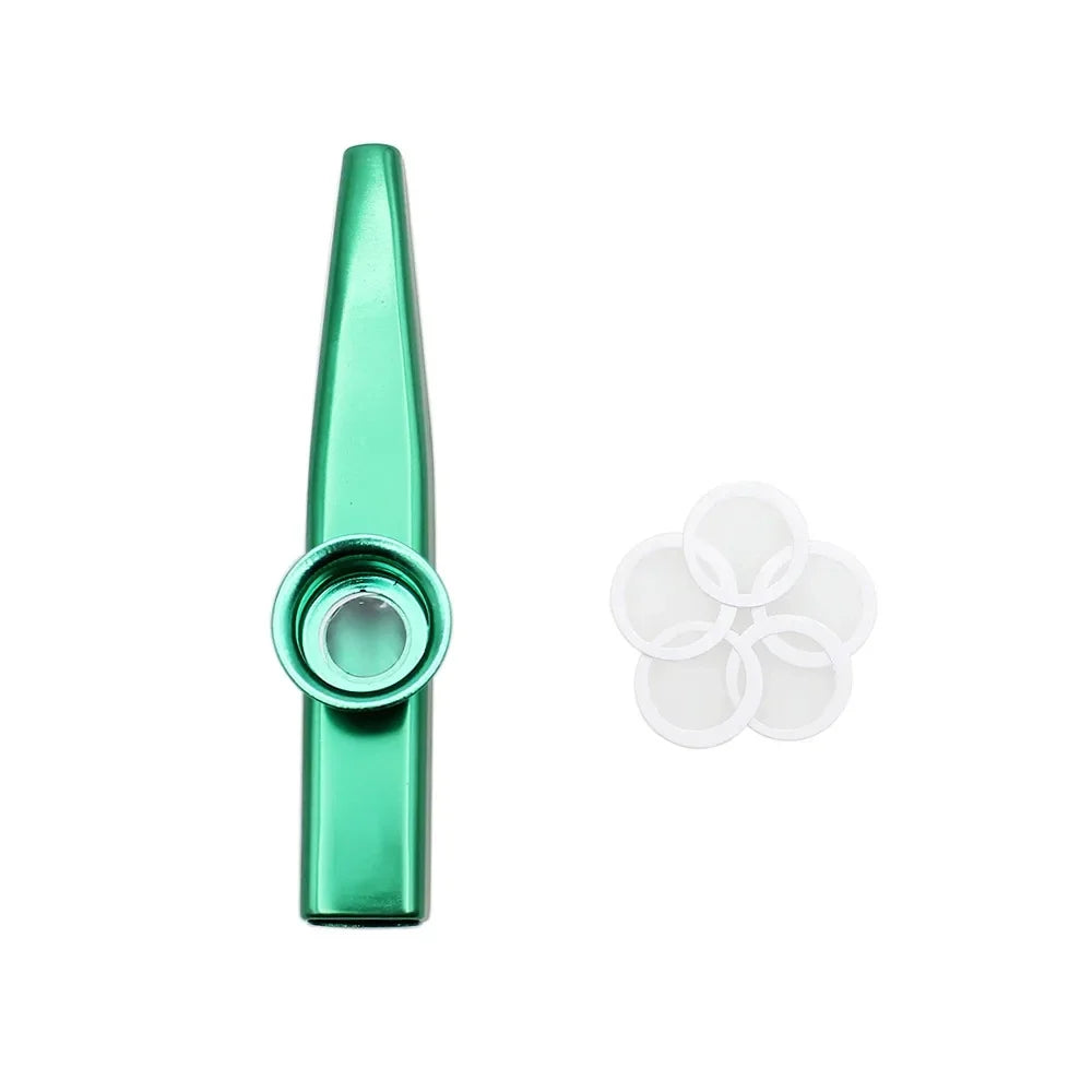 Golden Aluminum Kazoo - Membrane Diaphragm Musical Instrument for Beginners & Performers