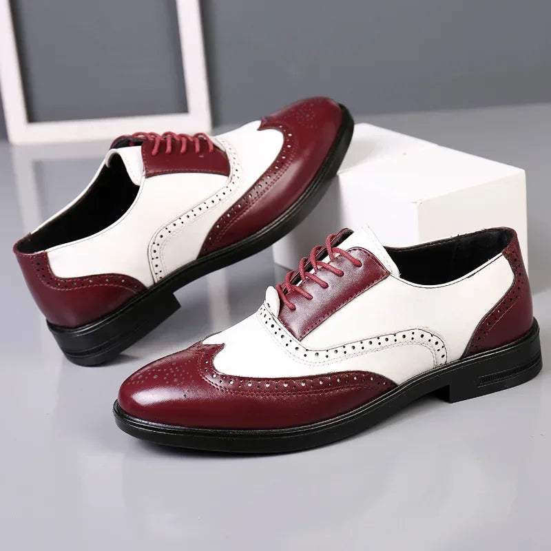 Men’s Classic Pointed Toe Dress Shoes - Lace-Up Business, Casual & Wedding Formal Shoes Plus Size