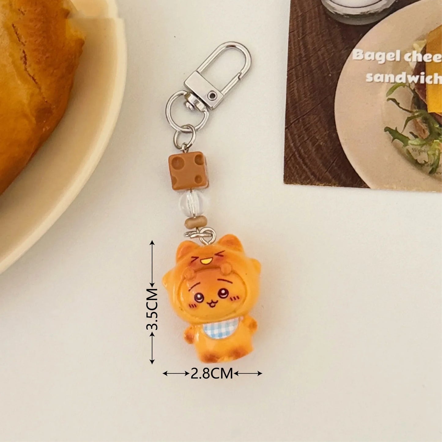 Chiikawa 3D Cartoon Keychain 1/3 Pcs - Cute Funny Backpack Bib Pendant Charm