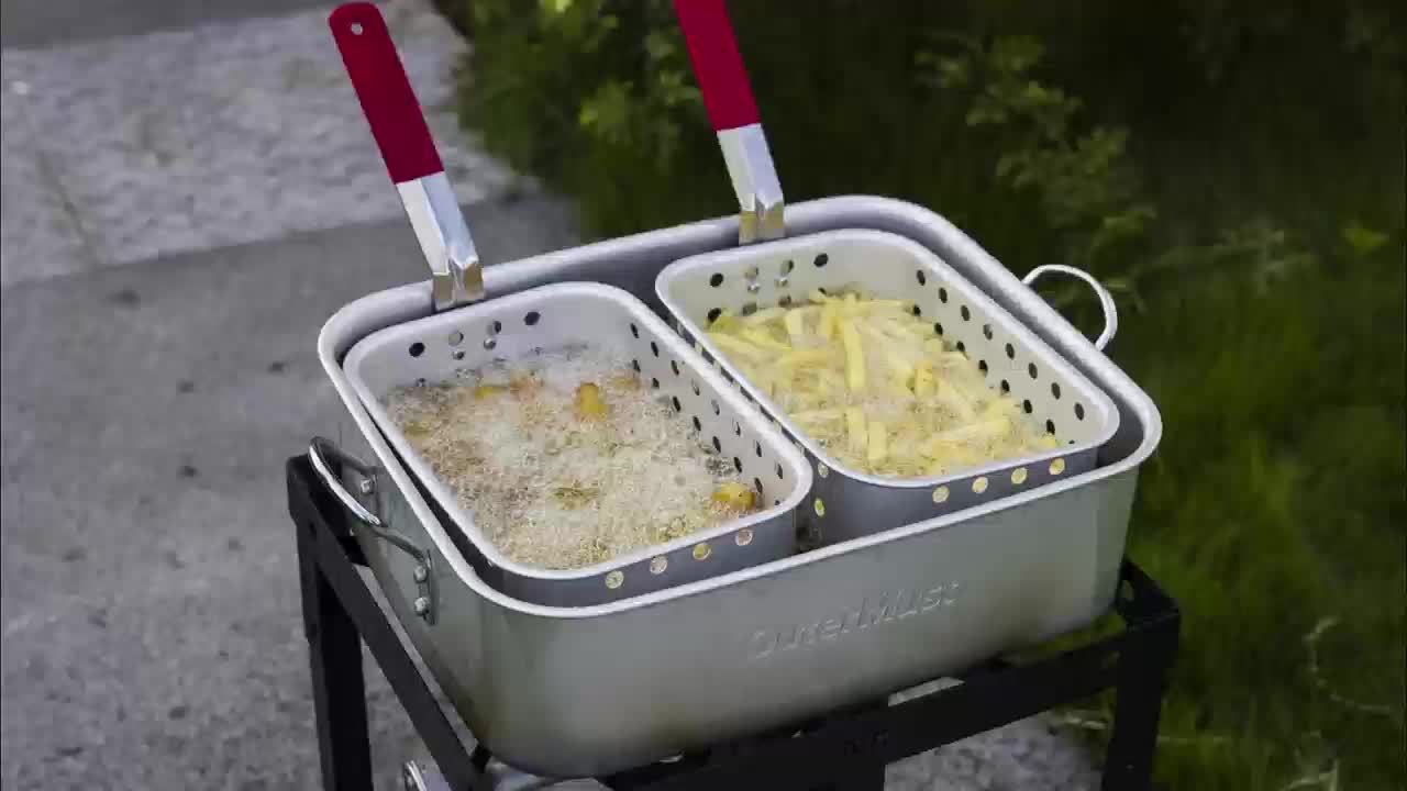 OuterMust 58,000 BTU Outdoor Fish Fryer β 18Qt Fryer Pot with 2 Baskets, Perfect for Frying Fish, Chicken Wings & French Fries