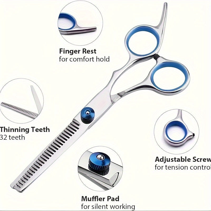 6 in 1 Professional Dog Grooming Scissors Set: Precise Trimming & Styling for Dogs and Cats