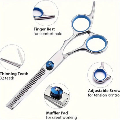 6 in 1 Professional Dog Grooming Scissors Set: Precise Trimming & Styling for Dogs and Cats