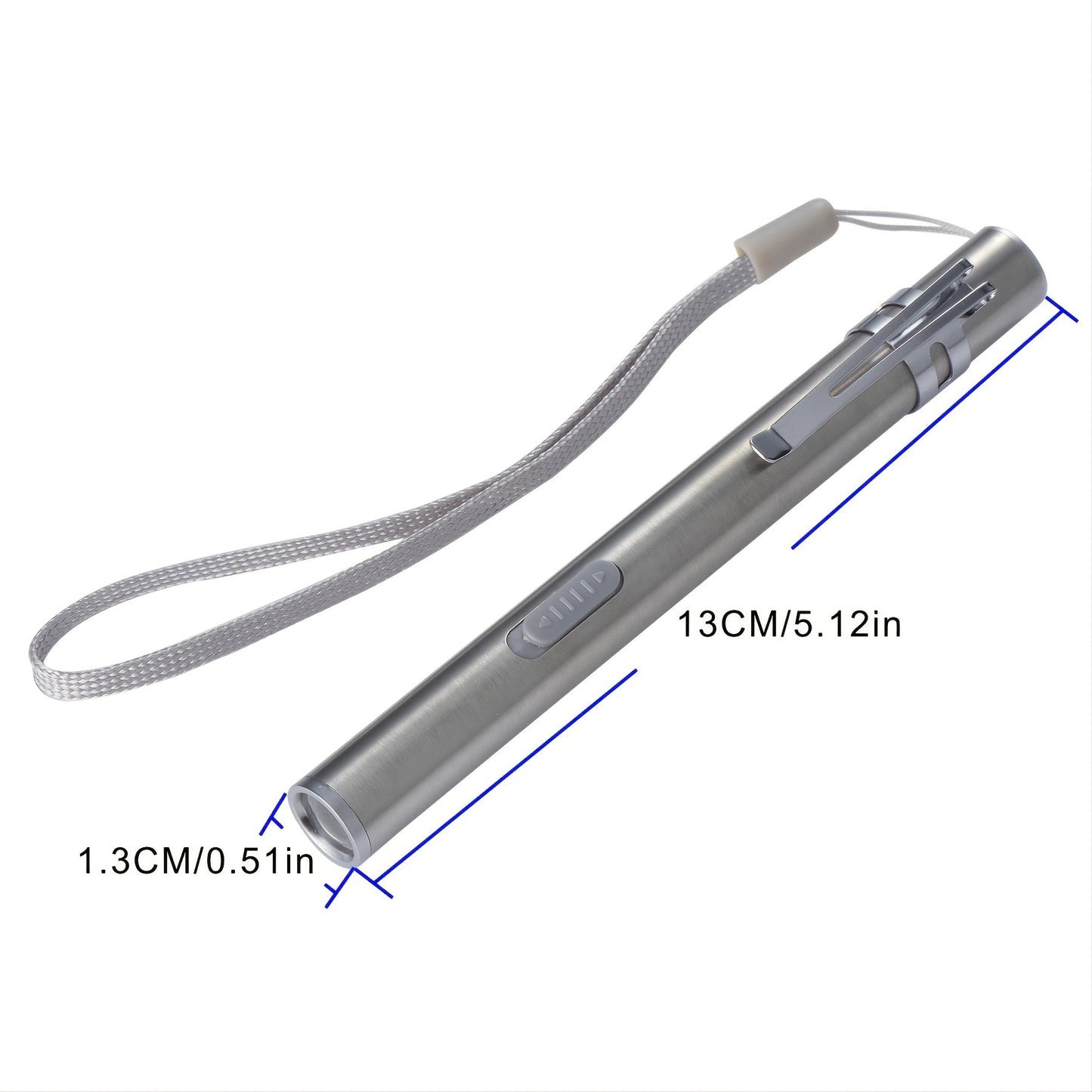 2PCS High Lumen USB Rechargeable Mini LED Flashlight - Portable Pen Light for Outdoor & Emergency Use