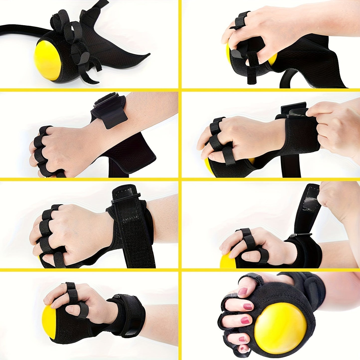 Hand Grip Strength Exerciser Ball – Finger & Wrist Rehabilitation Training Squeezer for Stretching and Strengthening