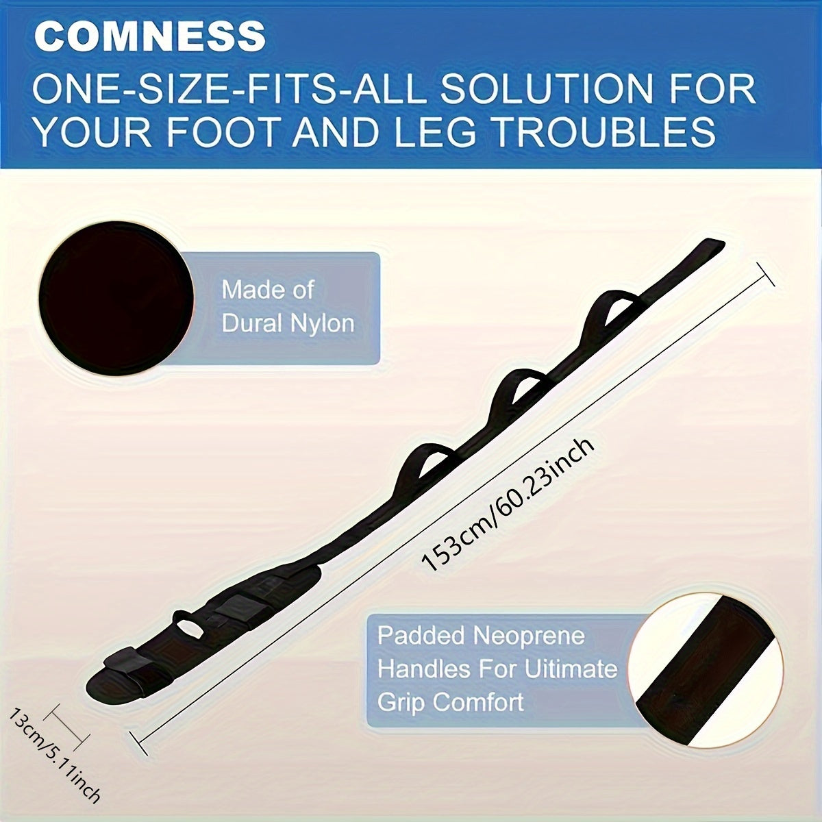 Foot Stretcher & Calf Stretcher for Plantar Fasciitis – Yoga Stretching Band for Muscle Relaxation