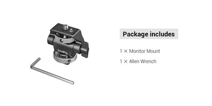 SmallRig DSLR Camera Clamp – Swivel & Tilt Adjustable Monitor Mount with Screws for Monitor, Flash Light & DIY Attachment (2903B)