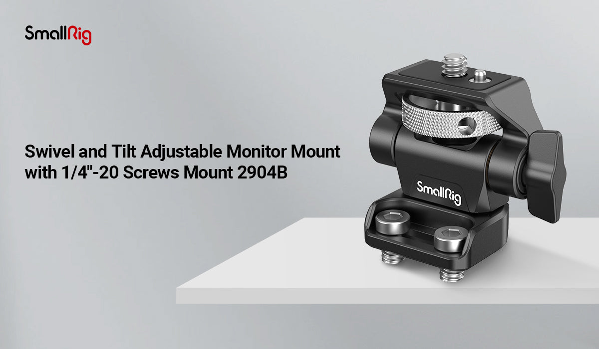 SmallRig DSLR Camera Clamp – Swivel & Tilt Adjustable Monitor Mount with Screws for Monitor, Flash Light & DIY Attachment (2903B)