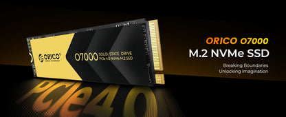 ORICO PCIe 4.0 M.2 NVMe SSD O7000 – 7400MB/s Internal Solid State Drive for PS5 Gaming & Content Creators (1TB/2TB/4TB, M Key 2280)