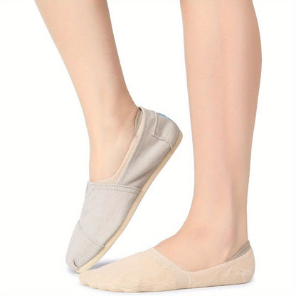 Socks 5-Pack - Women's Thick Cushioned Non-Slip Boat Socks, Low Cut Athletic Socks for Casual Wear