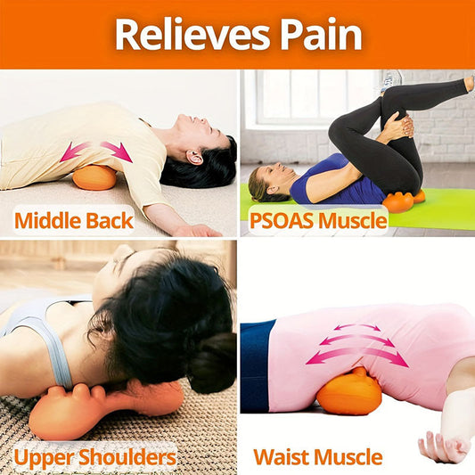 Sciatica Pain Relief Massage Roller – Deep Tissue Myofascial Release Tool with 14 Trigger Points for Back, Glutes, Hip, and Shoulders