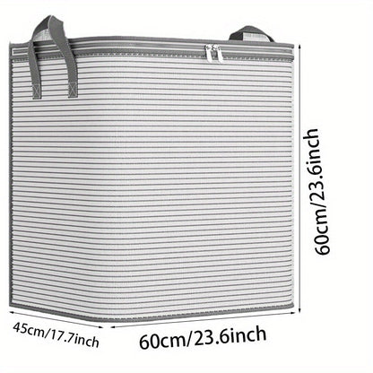 Extra Large Foldable Storage Bag with Durable Handles - Portable Closet Organizer for Clothes, Blankets, and Bedding - Sturdy, Breathable and Collapsible Design