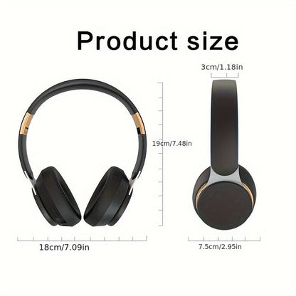 FG-07S Wireless Headphones - 5.0 Stereo Surround Sound, Closed-Back On-Ear Design with Condenser Microphone and Volume Control - Stylish Gift for All