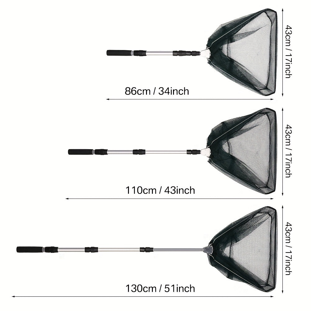 Deluxe Extendable Fishing Landing Net – Durable, Foldable, Portable, 34-51 Inches for Easy Catch & Release