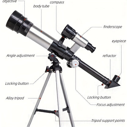 Kids' Monocular Telescope - Powerful, Portable & Easy-to-Use for Lunar and Planetary Observation - Educational Gift for Young Explorers