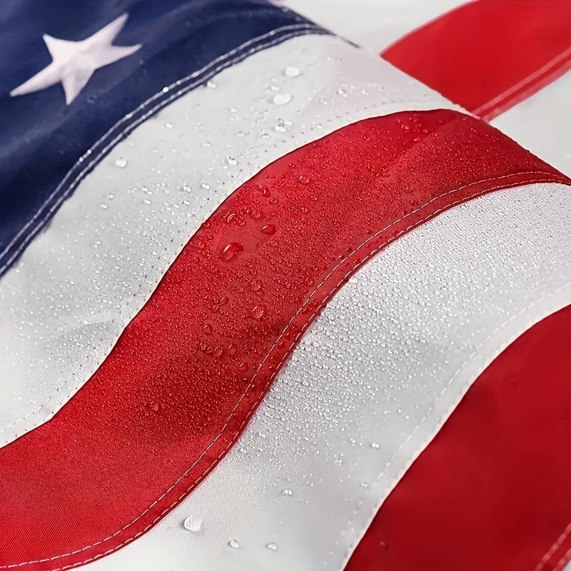 Premium 3x5ft American Flag – Embroidered Stars, Stitched Stripes, Durable & Fade-Resistant with Brass Grommets for Outdoor Use