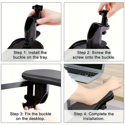 Ergonomic Desk Armrest Extender - Comfortable Elbow Support for Gaming and Office Use, Perfect for Keyboard and Mouse Setup