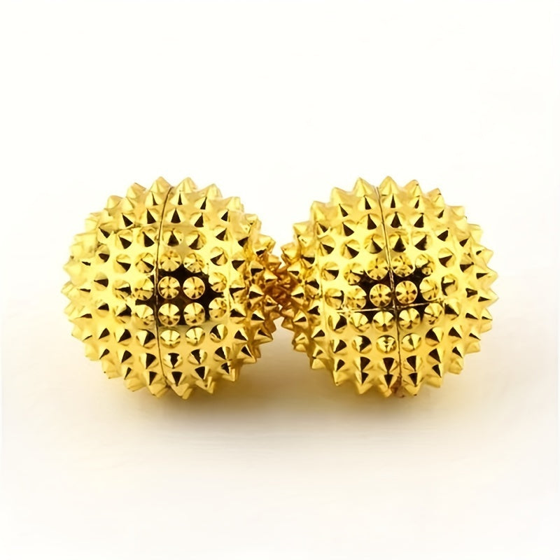 2pcs Magnetic Hand Palm Acupuncture Balls – Massage Stimulation Needle Balls for Therapeutic Relief