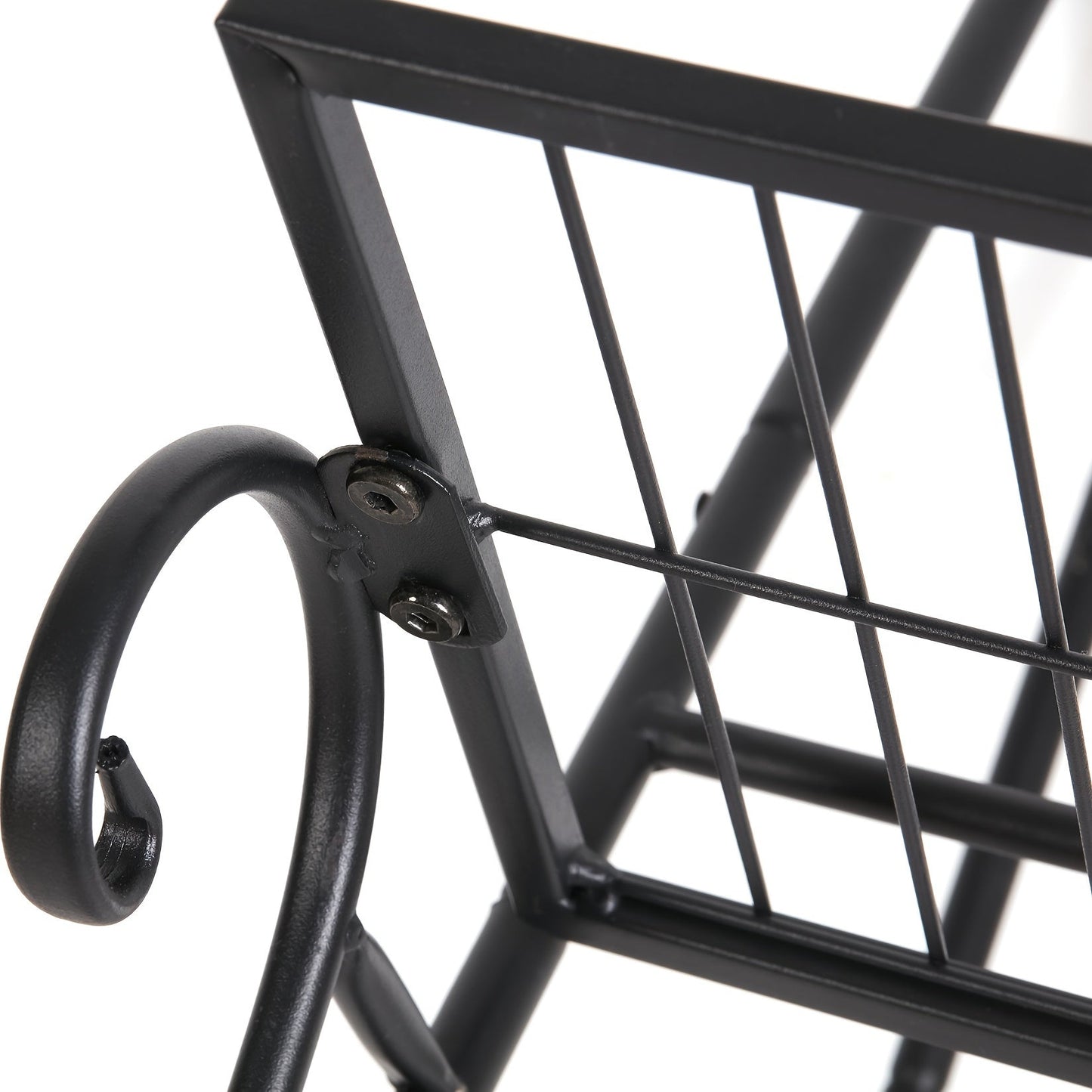 6 Tier Metal Plant Stand - Space-Saving Multi-Plant Display Rack - Sturdy Black Flower Pot Holder for Home and Patio Decor