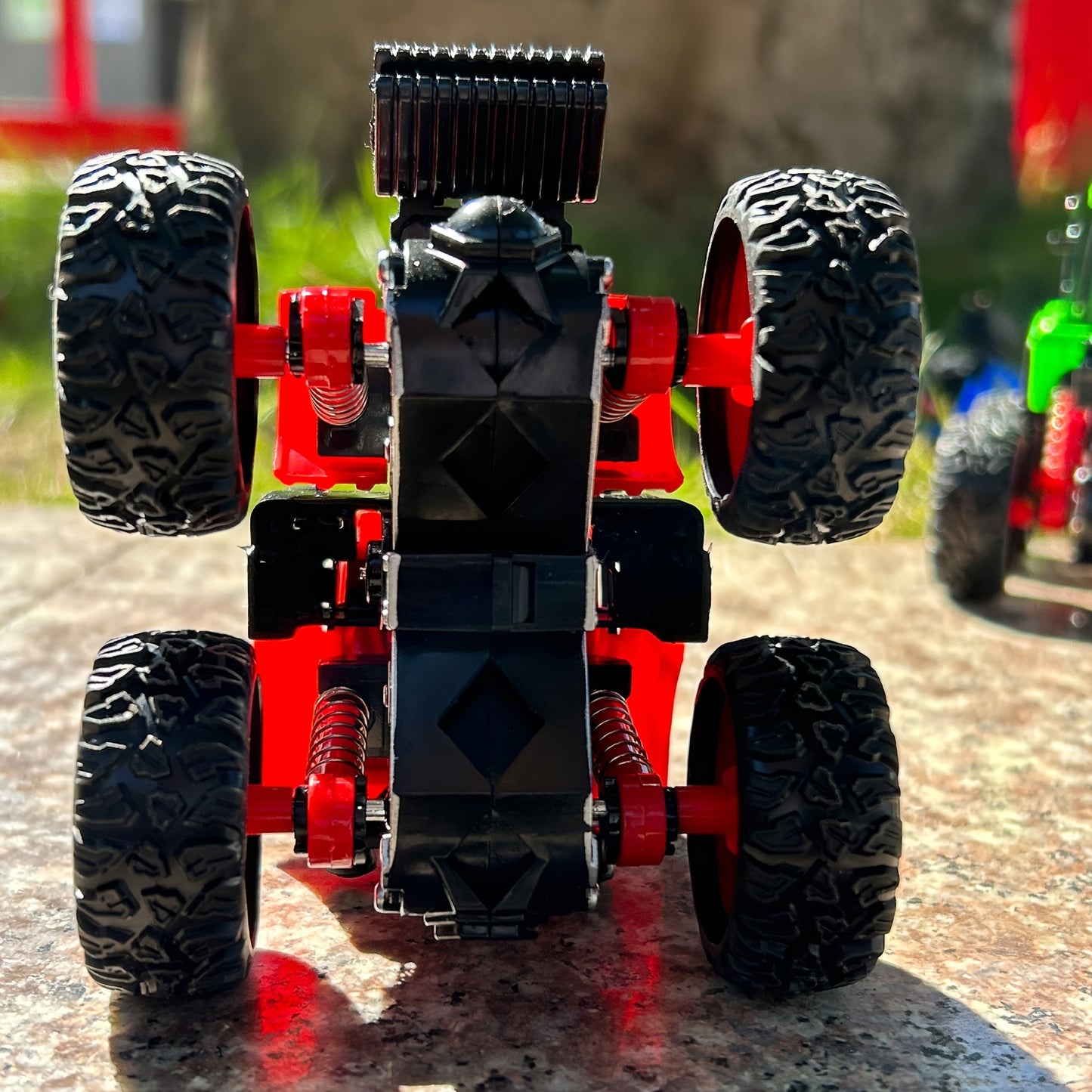 Farmer Stunt Car - Inertia Four-Wheel Drive with Shock Absorbers & Thickened Tires - 360° Rotation, Off-Road Sliding Toy Car - Ideal Halloween Gift