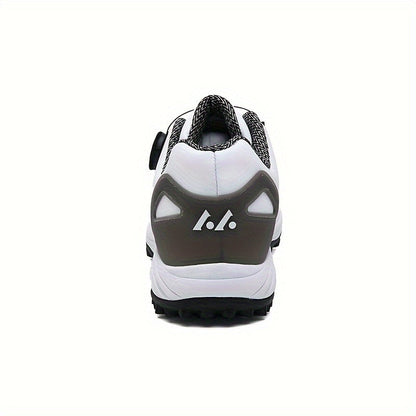 Men's Golf Shoes - Waterproof, Non-Slip Sports Sneakers with Swivel Button for Maximum Comfort