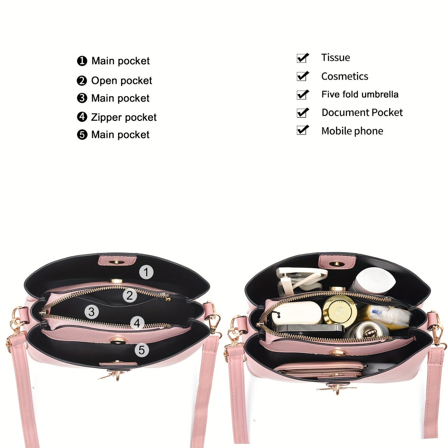 Small Crossbody Bags for Women - Fashion Butterfly Bucket Purses, Lightweight Shoulder Handbags