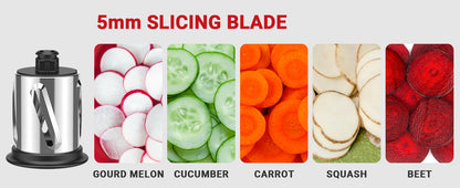 Dishwasher Safe Stainless Steel Slicer & Shredder Attachment for KitchenAid Stand Mixer – Vegetable & Salad Cutter
