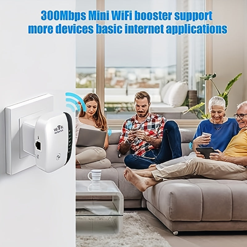 2023 WiFi Extender with Ethernet Port - 3000 Sq. Ft. Coverage, 1-Tap Setup, WiFi Booster for Large Home Areas