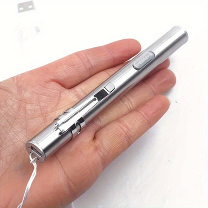 8000 Lumens Mini Penlight Lamp – USB Rechargeable Pocket LED Flashlight with Lanyard